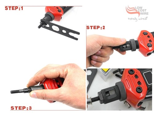 1/4" 5/16" 3/8" UNC Imperial Nutsert Mandrel Set for Heavy Duty Rivnut Tool Kit - Picture 2 of 13