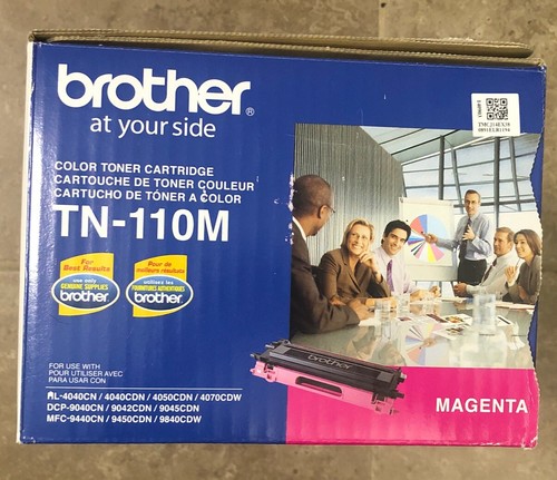 Magenta Toner Cartridge TN-110M Genuine Brother TN110M Free US Shipping SEALED - Picture 5 of 6