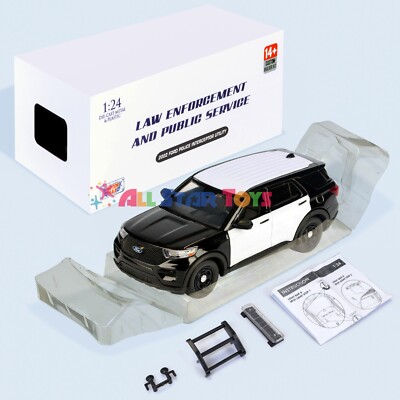 2022 Ford Explorer Police BUILDER KIT 1:24 Diecast Motormax BLACK