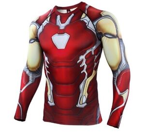 Rashguard Ironman Avengers End Game 4 T Shirts Men Long Sleeve Mma Crossfit Gym Ebay