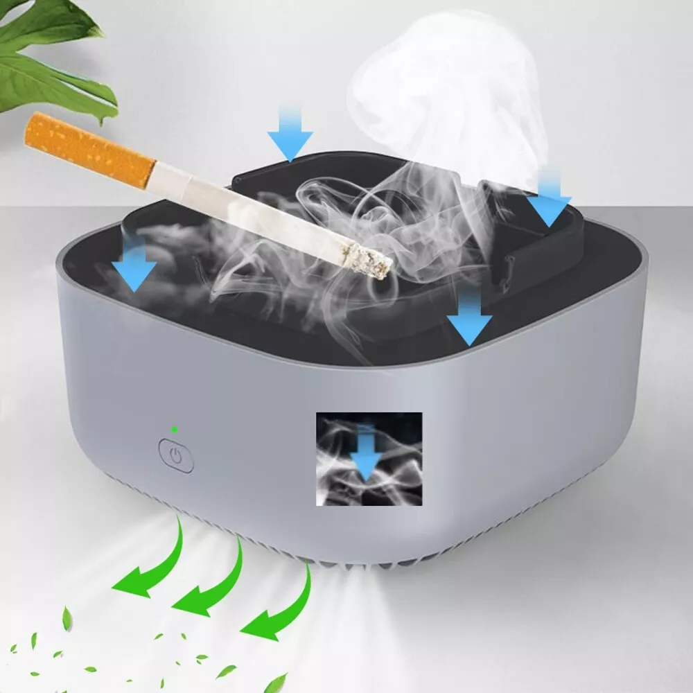 Smokeless Ashtray With Air Purifier, Intelligent Ashtray For Air  Purification With Negative Ions For Car Home 