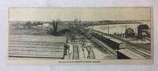 1886 magazine engraving ~ PORT OF COLON Terminus Of Panama Railroad