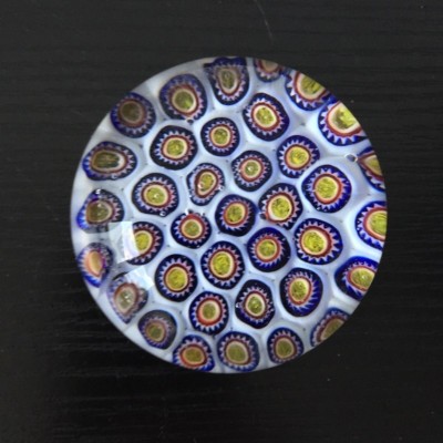 Paperweight, Briefbeschwerer,Glas Kugel  Millefiori Muster  6cm