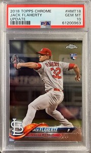 JACK FLAHERTY 2018 Topps CHROME Update #HMT18 PSA 10 GEM MT RC QTY
