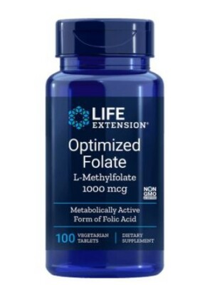 Life Extension OPTIMIZED FOLATE (L-METHYLFOLATE) 1700 mcg 100 Tabletten
