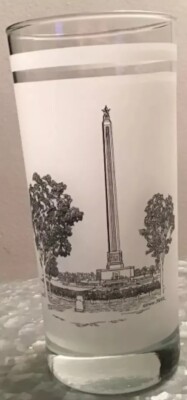 Norman Baxter Texas 150th Anniversary San Jacinto Monument Houston Frosted Glass