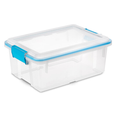 Sterilite Gasket Box, Stackable Storage Bin with Latching Lid