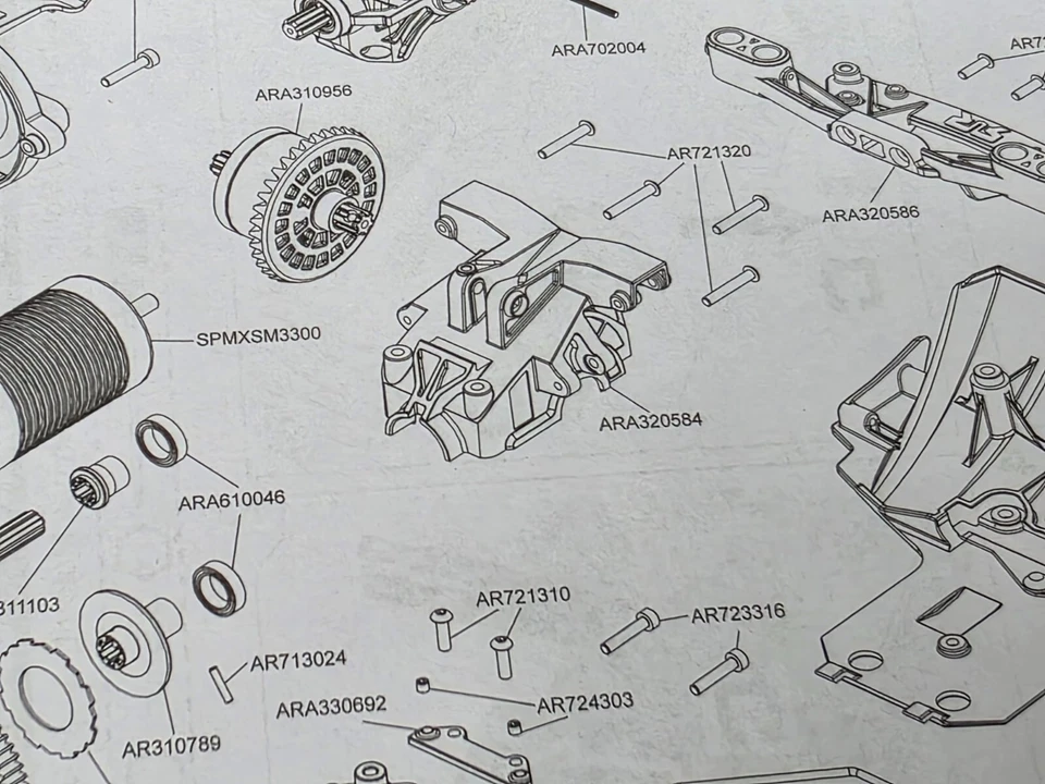 Arrma Rear Gearbox Cover ARA320584 Shock Tower Vendetta Infraction 1/8 RC NEW - Image 2 of 4