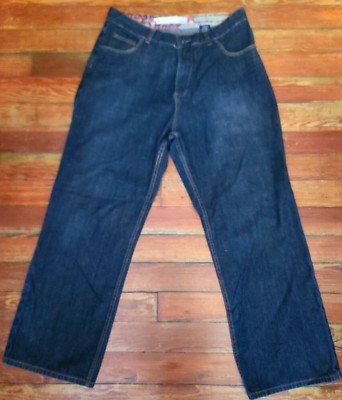 Triple Five Soul Jeans Men 36 X32 Blue Loose Super Baggy 90s Y2K
