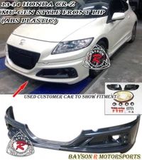 Fits 13-15 CR-Z 2dr Mu-gen RZ Style Front Lip + Fog Covers (ABS) + LED