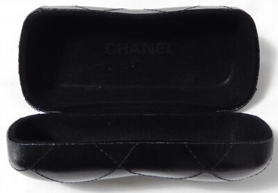CHANEL Black Embossed Logo Long Leather Sunglasses Case s-l400.jpg main image 3