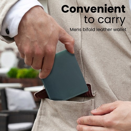 Genuine Leather Wallets for Men Handmade Bifold Men's Wallet Extra Capacity - Picture 21 of 43