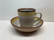 Martz MARSHALL STUDIOS Pottery Child Bowl & Cup MID CENTURY MODERN Signed