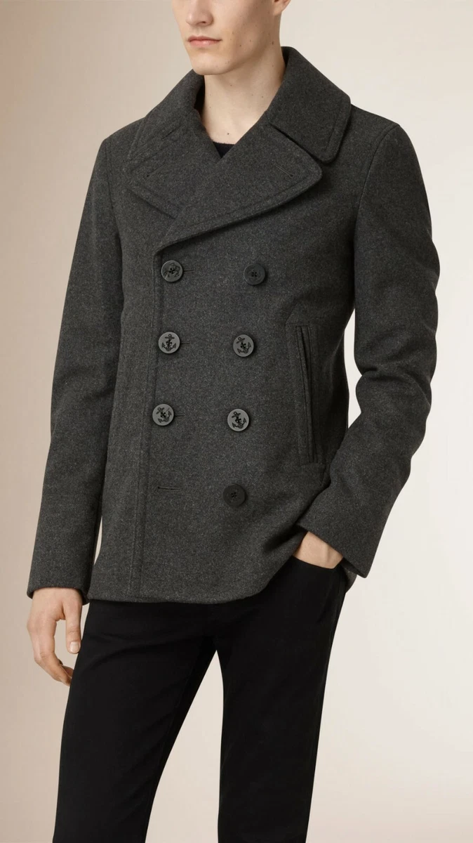 Fairford Check Pea Coat Merc London de hombre de color Gris