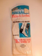 VINTAGE HIDE A SOCK SNEAKER SOCKS MIP NOS NEW OLD STOCK USA SPORT 1960s NOS