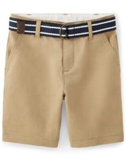 Gymboree Boys 10 Tan Sesame Belted Chino Shorts NWT Uniform School Preppy