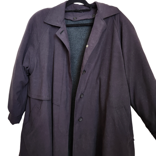 Vintage Talbots Womens Trench Coat Size 6 Nay Blue Blue Removable Liner Midi - Picture 2 of 9
