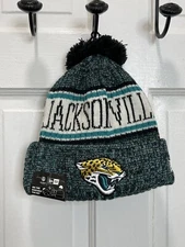 FAST SHIPPING! Jacksonville Jaguars New Era 2018 Sideline Pom Knit Beanie OSFM