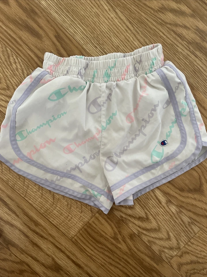 Champion Girls Lot,  Active Shorts (3) GrayLeggings (1) Size M-L. Pastel Colors - Image 3 of 4