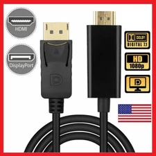 Urao Display Port DP to HDMI Cable Adapter Converter Audio Video PC HDTV 4K 60Hz
