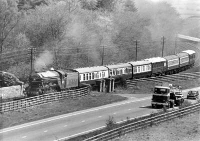 The Flying Scotsman near Greenhead on 14th March 1982 Historic Old Photo