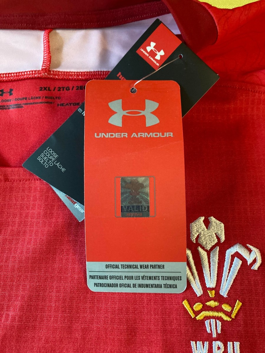 Under Armour Rugby Wales National Team WRU Jersey 2016 Home Size
