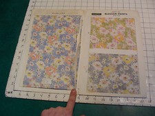 VINTAGE CLOTH SAMPLES Booklet--BLOSSOM PRINTS colorfast to everything
