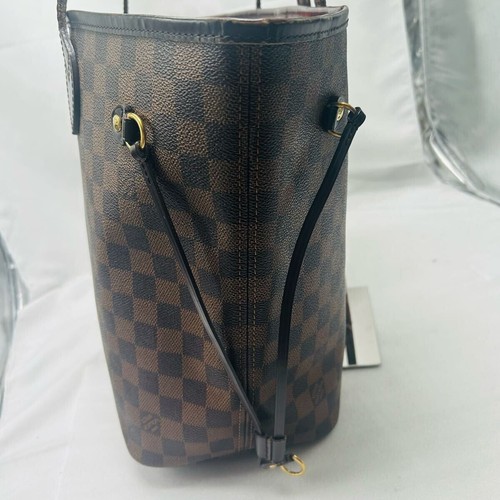 Louis Vuitton Tote Bag Neverfull MM Damier Handbag Brown Women Authentic