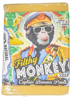 Filthy Monkey Natural Large Soap Bar   Handmade Banana Soap with Coconut Oil