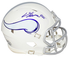 DALLAS TURNER AUTOGRAPHED MINNESOTA VIKINGS WHITE SPEED MINI HELMET BECKETT