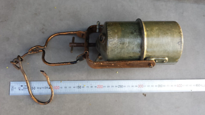 Ancienne Lampe De Mineur Au Carbure - Outil Primitif Original - Début XXe