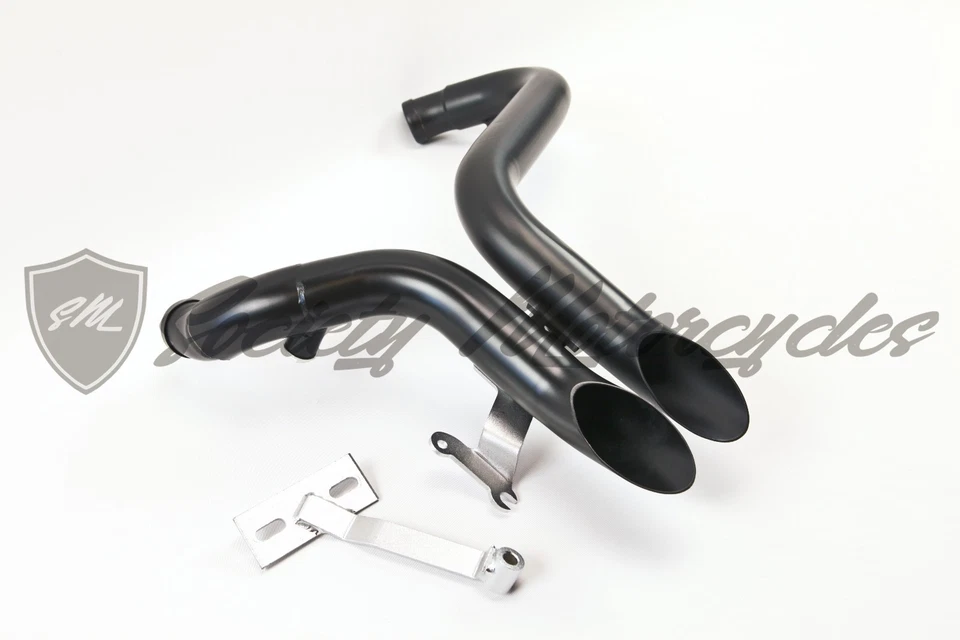 Tubos de arrastre Harley Davidson LAF 2" Sportster 1200 escape 1984-2014 junta negra Foto 3 de 4