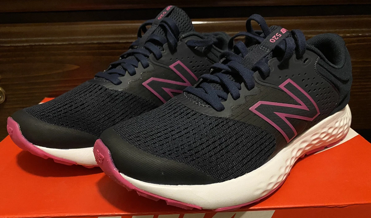 New Balance 520 Womens W520CB7 Blue Pink Sneaker Size 8.5 Used No