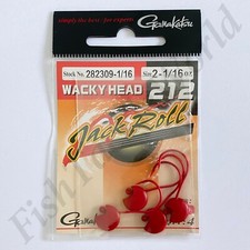 GAMAKATSU Wacky Head 212 Size 2 1/16oz Wide G...