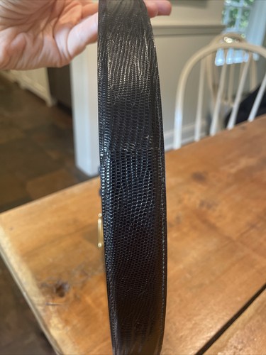 Mens Genuine Teju Lizard Black Belt USA - Picture 9 of 13