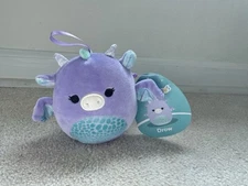 Squishmallows  Drow the Dragon  4" Plush Stuffed Animal