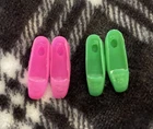 Vintage Mod Barbie Doll Shoes Pink And Green