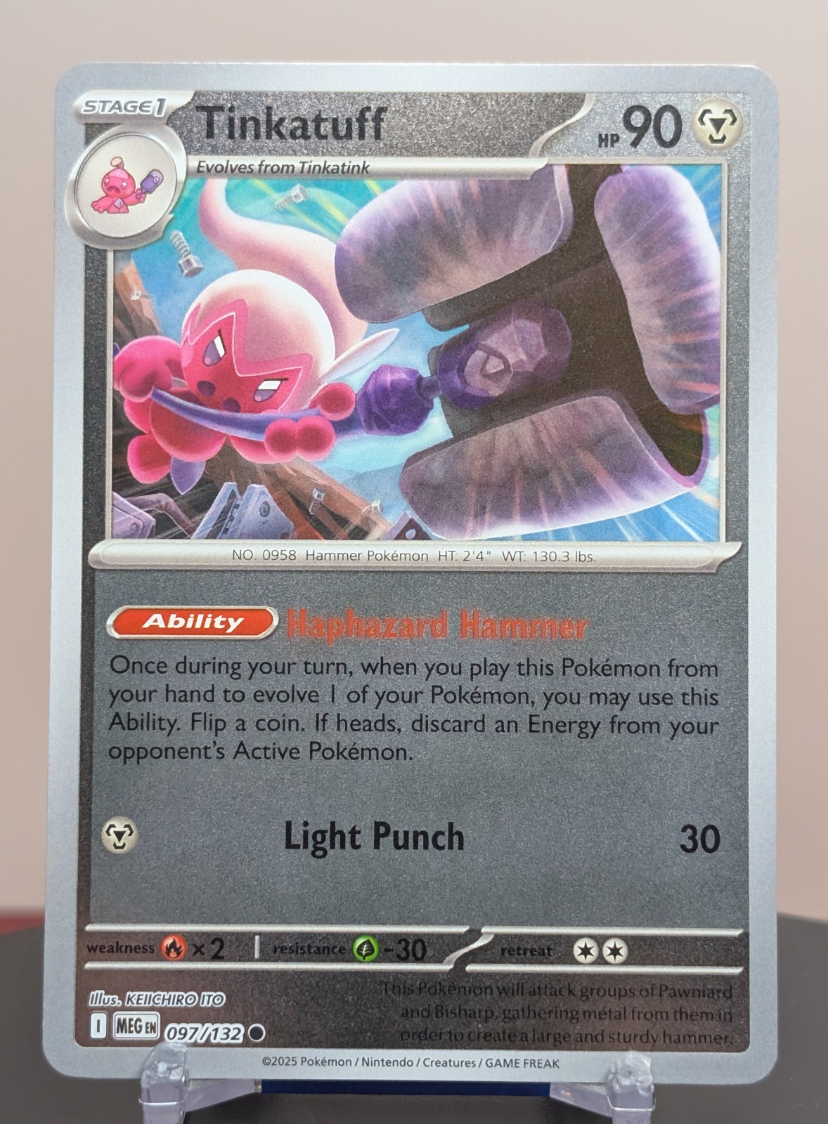 Pokemon Tinkatuff #097/132 English MEG Mega Evolution Reverse Holo