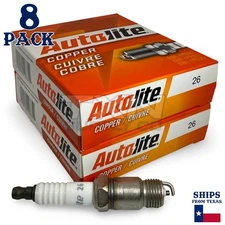 8 Pack Autolite 26 Copper Core Spark Plugs ps