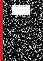 Marble Notebook a4 Black And Red Spine College Ruled Journal Press Taschenbuch