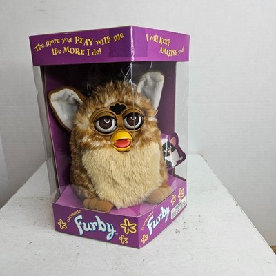 Vintage FURBY 1998 Brown Fur Grey Eyes 90 s Tiger Electronics RARE HTF Giraffe