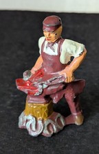  VINTAGE BARCLAY MANOIL HAPPY FARM SERIES BLACKSMITH AT ANVIL DIME STORE TOY 