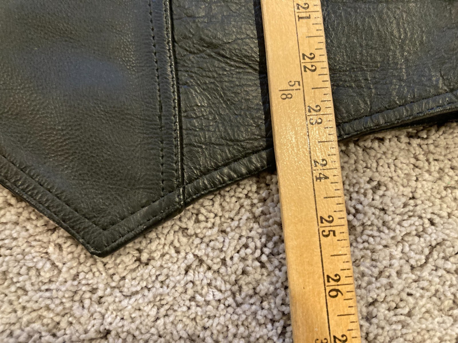 Bikers Leather Eagle Patch Black Leather Vest Men… - image 4