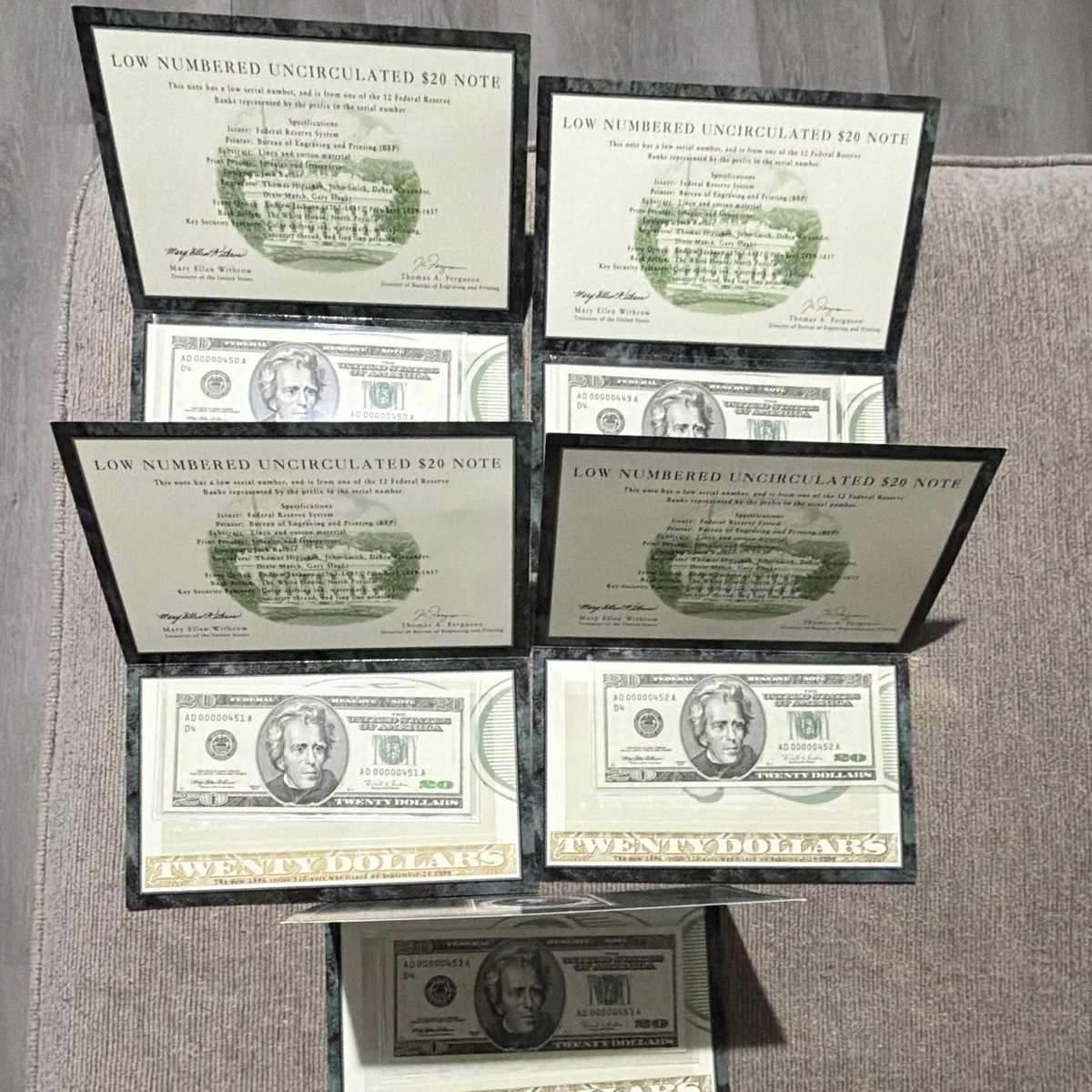 Uncirculated $20 US Federal Reserve Small Notes for sale | eBay