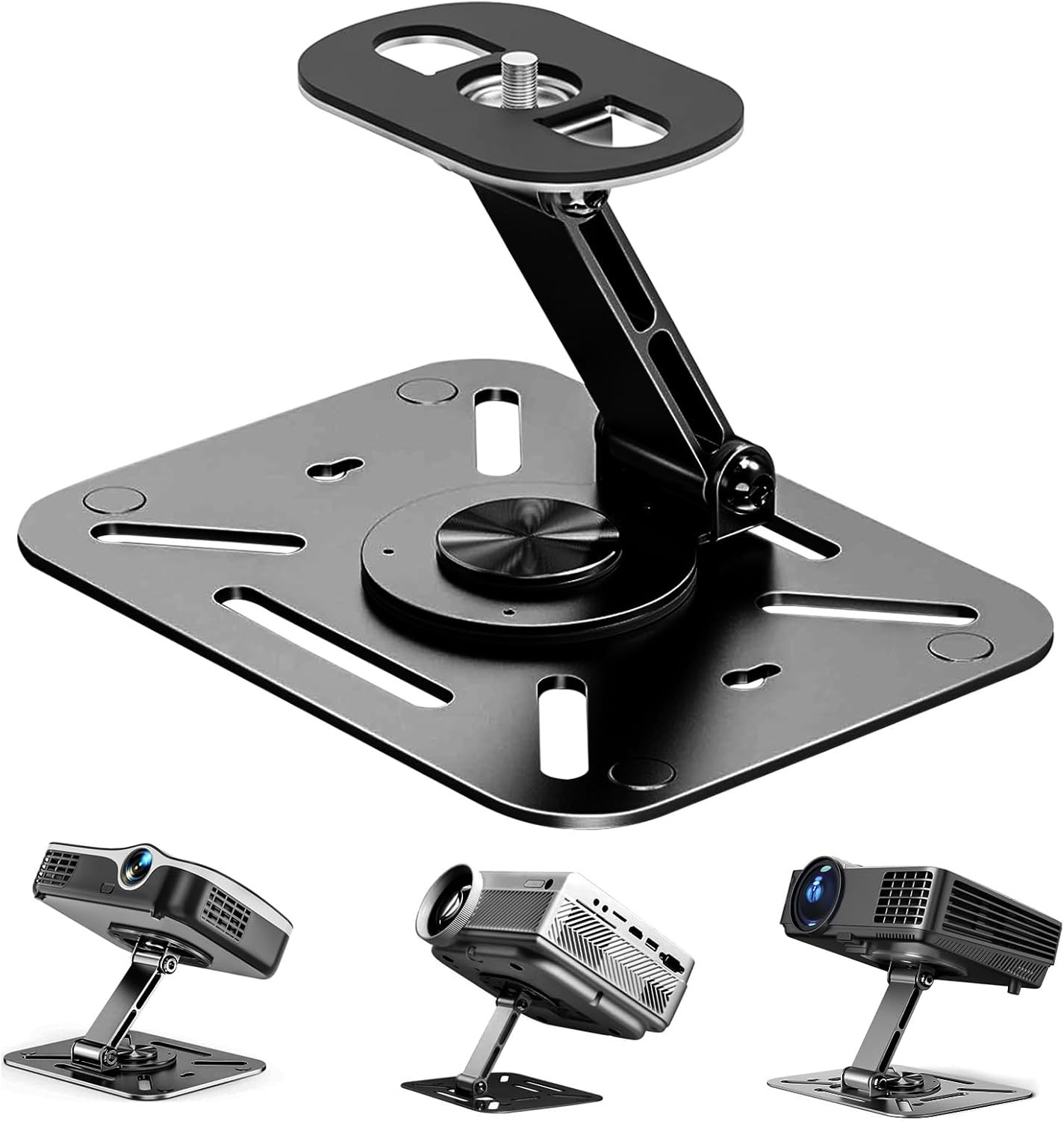 Supporto Proiettore Universale 1/4" Vite 360° Girevole In Metallo IT foto 2