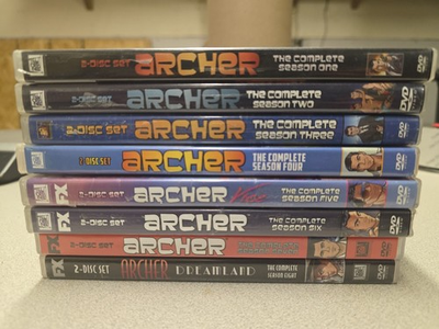 #ad Archer DVD Set Seasons 1 8 Animated Comedy Action TV Series $134.99