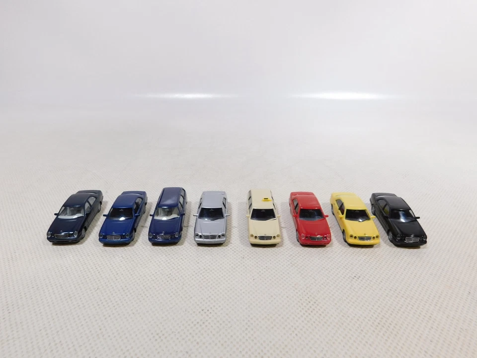 Herpa 1:87 H0 8x Autovettura Mercedes-benz MB Classe Taxi ecc Molto Bene / Mint - Immagine 4 di 4