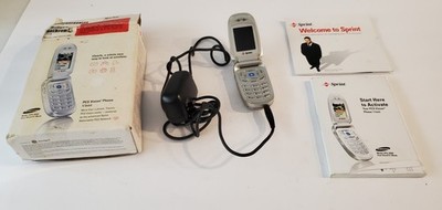 SAMSUNG MODEL SPH-A660 SPRINT PCS VISION PHONE V1660 W/BOX WORKING AS SHOWN
