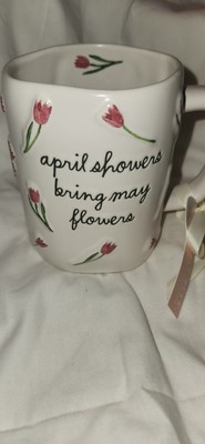 Rae Dunn 2025 New Release  April Showers Bring May Flowers  Mug NWT