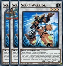 Yugioh! 3x Scrap Warrior L5DD-ENY33 Ultra Rare 1st Ed NM